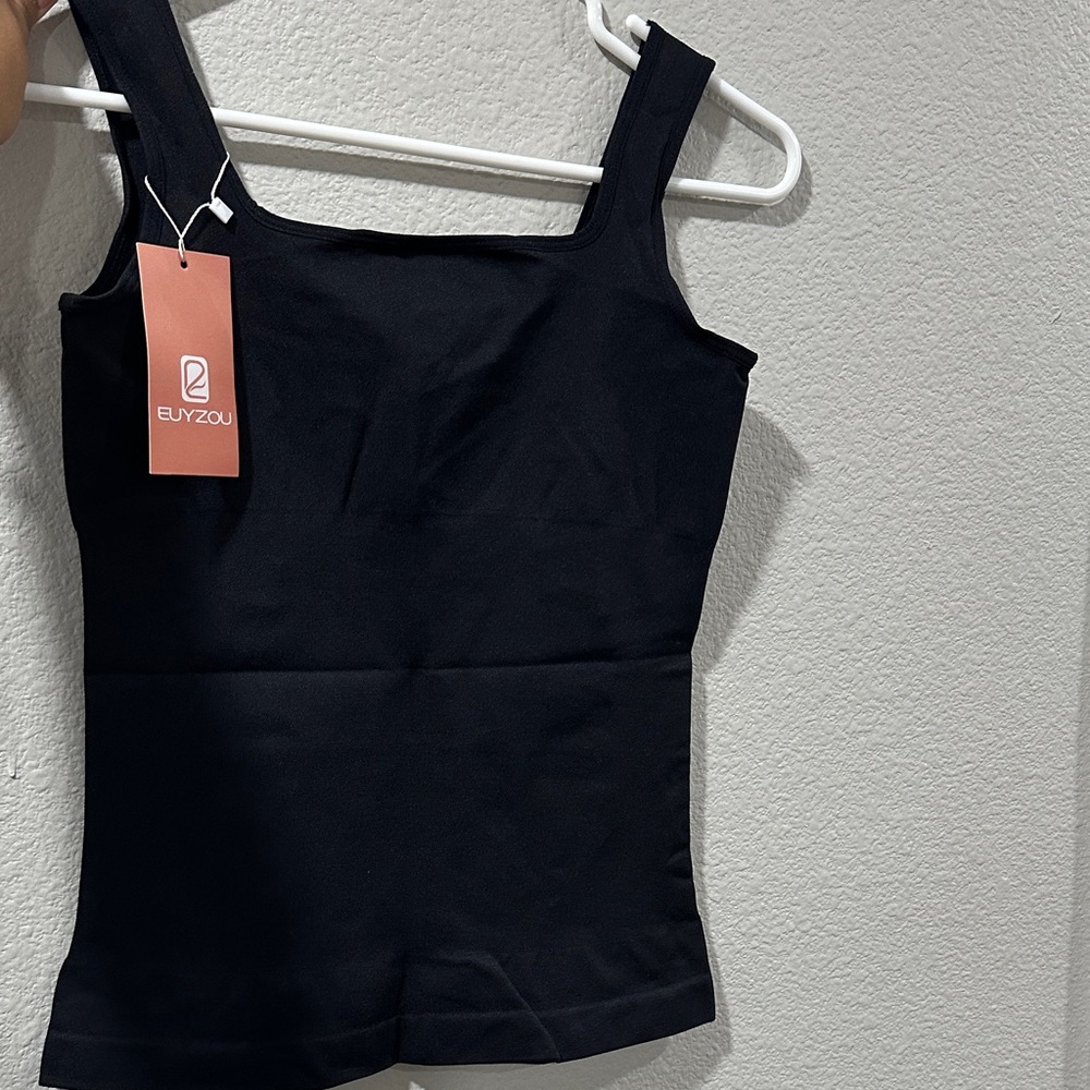 Black Sleeveless shaper Top with Care Instructions